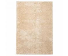 vidaXL Tapis à poils longs 120 x 170 cm Beige