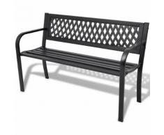 vidaXL Banc de jardin 118 cm Acier Noir