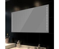 vidaXL Miroir de salle de bain avec lumières LED 100 x 60 cm (L x H)