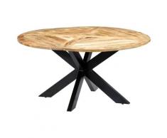 vidaXL Table de salle à manger Rond 150x76 cm Bois de manguier massif