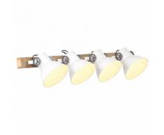 vidaXL Lampe murale industrielle Blanc 90x25 cm E27