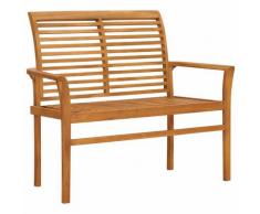 vidaXL Banc de jardin 112 cm Bois de teck solide