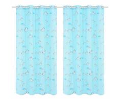vidaXL Rideau occultant imprimé pour enfants 2 pcs 140 x 240 cm zèbre