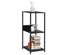 vidaXL Étagère à livres droite petite Noir 33,5x39,6x79,7 cm Aggloméré