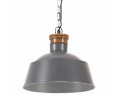 vidaXL Lampe suspendue industrielle 32 cm Gris E27