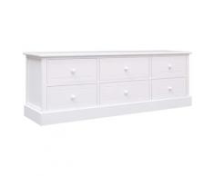 vidaXL Banc d'entrée Blanc 115x30x40 cm Bois