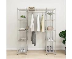 vidaXL Porte-manteau extensible Chrome 500 kg