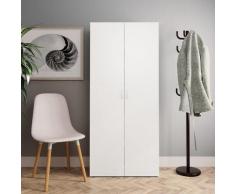 vidaXL Armoire à chaussures Blanc et chêne sonoma 80x35,5x180 cm