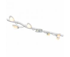 vidaXL Plafonnier avec 6 ampoules LED G9 240 W