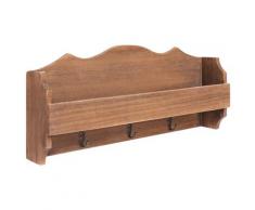 vidaXL Porte-manteau mural Marron 50x10x23 cm Bois