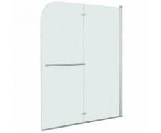 vidaXL Cabine de douche pliable 2 panneaux ESG 120x140 cm
