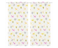 vidaXL Rideau occultant imprimé enfants 2 pcs 140x240 cm cheval arbre
