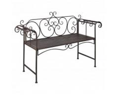 vidaXL Banc de jardin 132 cm Acier Antique Marron