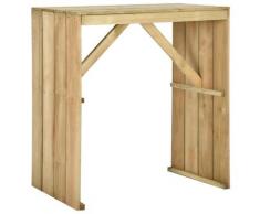 vidaXL Table de bar 100x60x110 cm Bois de pin imprégné