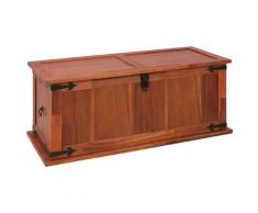 vidaXL Coffre de rangement 90x45x40 cm Bois d'acacia solide