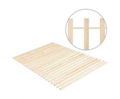 vidaXL Sommier enroulable à 23 lattes 100x200 cm Bois de pin massif