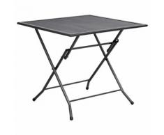 vidaXL Table pliable en maille 80x80x72 cm Acier Anthracite