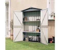 vidaXL Abri de jardin Gris 107,5x46x183 cm Acier galvanisé