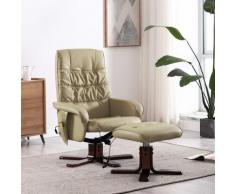 vidaXL Fauteuil massage inclinable repose-pied Cappuccino Similicuir