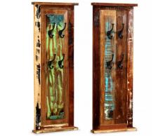 vidaXL Porte-manteau 2 pcs Bois de récupération massif 38 x 100 cm
