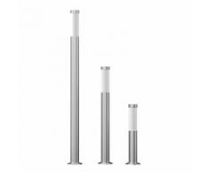 vidaXL Ensemble de 3 lampes de jardin étanches Acier inoxydable