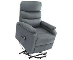 vidaXL Fauteuil inclinable de massage Gris clair Tissu