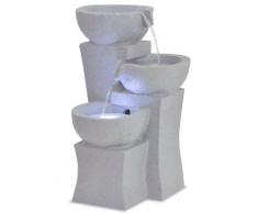 vidaXL Fontaine d'intérieur avec lampe LED Polyrésine