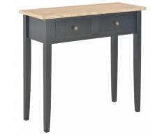 vidaXL Table de console et coiffeuse Noir 79x30x74 cm Bois