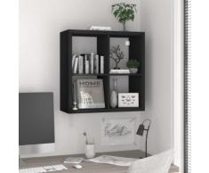 vidaXL Étagère murale sous forme de cube Noir 69,5x29,5x69,5 cm MDF