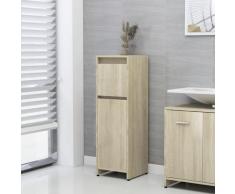 vidaXL Armoire de salle de bain Chêne sonoma 30x30x95 cm Aggloméré