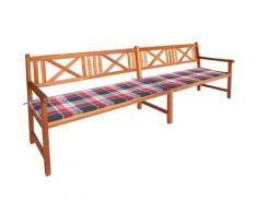 vidaXL Banc de jardin avec coussins 240 cm Bois solide d'acacia