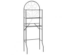 vidaXL Étagère de toilette Noir 60 x 33 x 174 cm