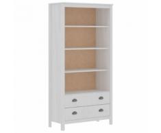 vidaXL Bibliothèque Hill Range Blanc 85x37x170,5 cm Bois de pin solide