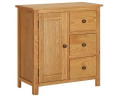 vidaXL Armoire 70x35x75 cm Bois de chêne massif