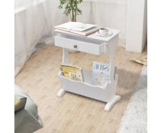 vidaXL Porte-revues Melrose Blanc