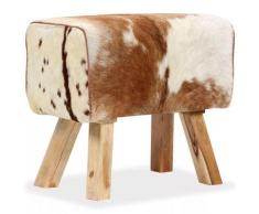 vidaXL Tabouret Cuir véritable de chèvre 60 x 30 x 50 cm