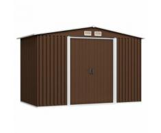 vidaXL Abri de stockage pour jardin Marron 257x205x178 cm Acier