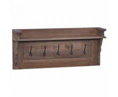 vidaXL Porte-manteau mural 80x17x35 cm Bois de teck solide