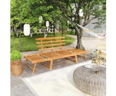 vidaXL Banc de jardin 2-en-1 190 cm Bois solide d'acacia