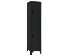 vidaXL Armoire à casiers Noir 38x45x180 cm Acier