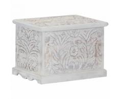 vidaXL Boîte de rangement 58x40x40 cm Bois d'acacia solide