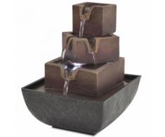 vidaXL Fontaine d'intérieur avec lampe LED Polyrésine