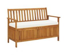 vidaXL Banc de rangement de jardin Bois d'acacia solide 120x63x84 cm