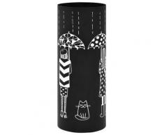 vidaXL Porte-parapluie Femmes Acier Noir