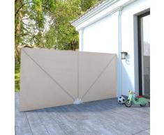 vidaXL Auvent latéral pliable de terrasse Crème 400 x 200 cm