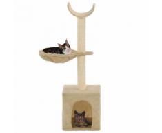 vidaXL Arbre à chat avec griffoirs en sisal 105 cm Beige