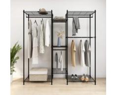 vidaXL Porte-manteau Noir 195x45x195 cm 350 kg