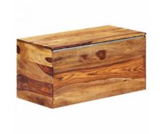 vidaXL Coffre de rangement 80 x 40 x 40 cm Bois massif de Sesham