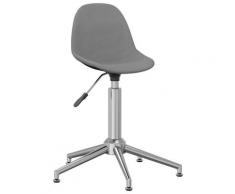 vidaXL Chaise pivotante de bureau Gris clair Tissu
