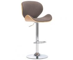 vidaXL Tabouret de bar Taupe Tissu
